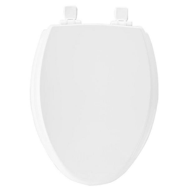 Bemis 1570SLOW 000 Slow Close Lift Off Flip Cap Elongated Closed Front Toilet Seat in White