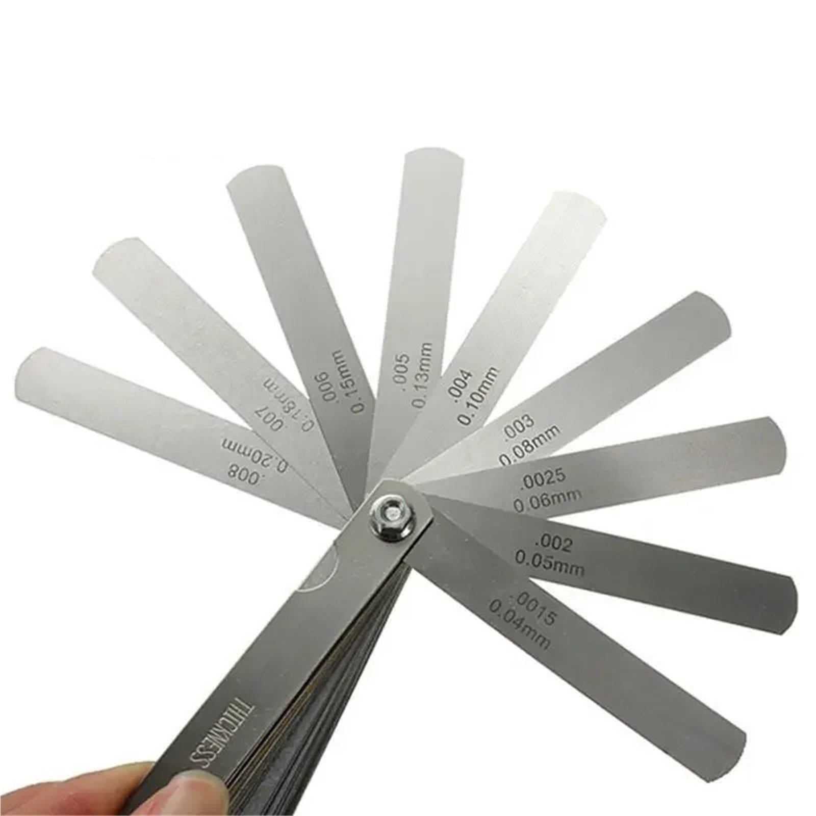 32 Blades Metric Thickness Gage Set Tappet Valve Feeler Gauge Gauges /METRIC With Brass Measuring Range 0.04mm - 0.88mm ,Corrosion-Resistant