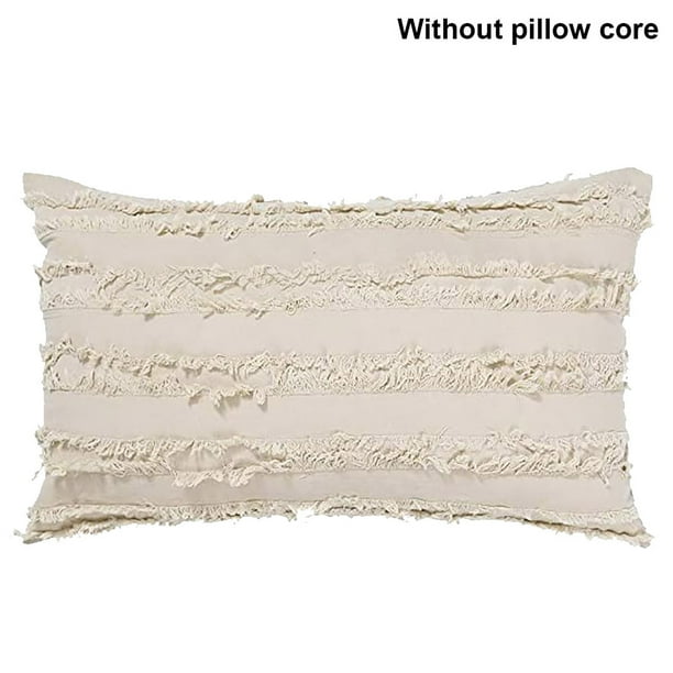 Funda de almohada bohemia, funda de cojín de lino de algodón, funda de almohada decorativa con borlas para sofá, sofá cama, silla 30x50cm Inevent LF0206-07B