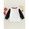thumbnail image 4 of Bagilaanoe Toddler Baby Girl Boy Christmas Sweatshirt Long Sleeve Santa Print Pullover 6M 12M 2T 3T 4T Kids Fall Loose Tee Tops, 4 of 9