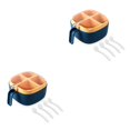 thumbnail image 2 of sweethay Caja de condimentos Tarro portátil de plástico con cucharas Pimienta Sal Especias Azúcar Olla Condimento Contenedor de Type2 NO2, 2 of 6