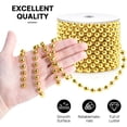 thumbnail image 2 of Cadena de perlas con forma de guirnalda ZJJZGYXINTAI, 8 mm, oro, 10 m, 2 of 9