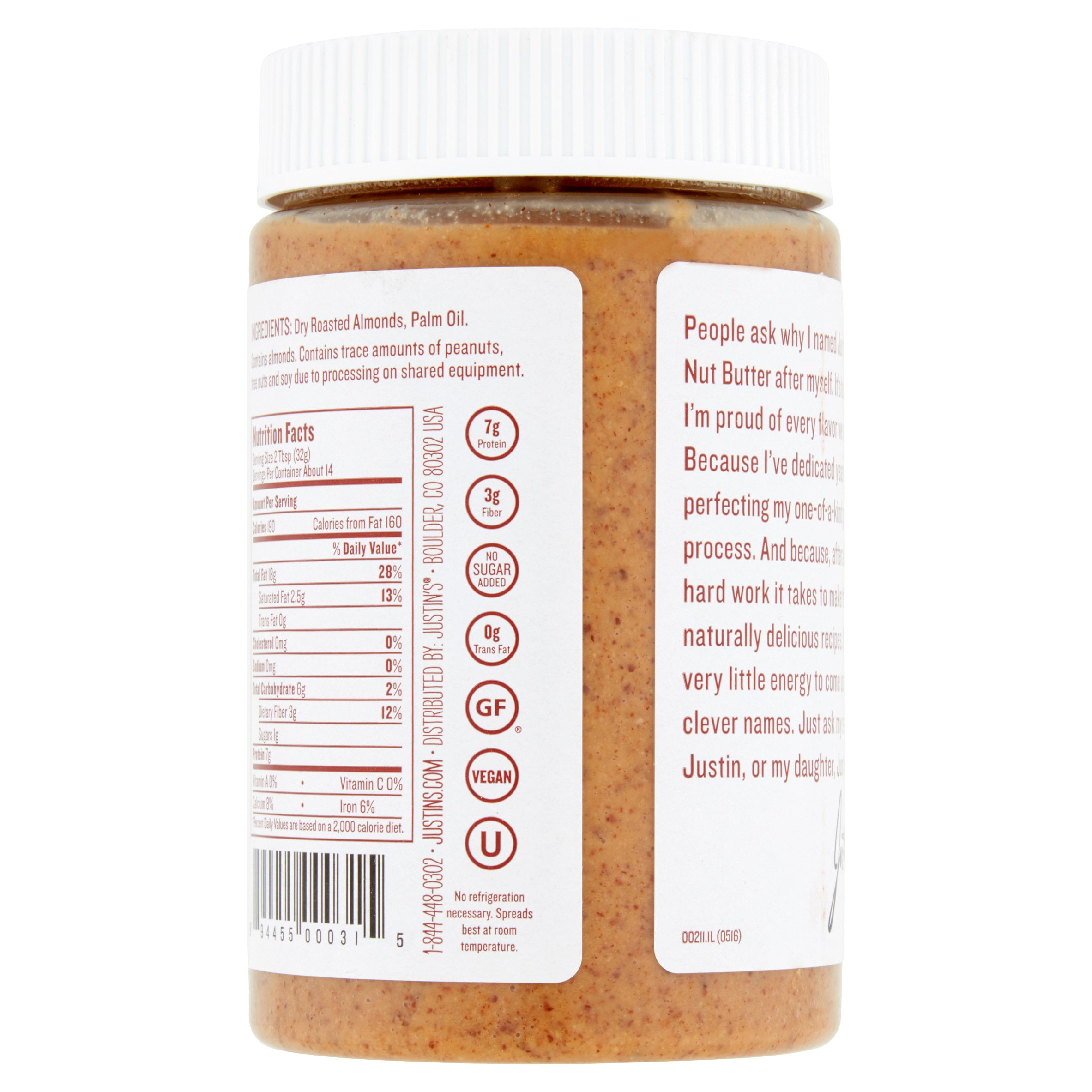Justin's Classic Almond Butter, 16 oz, 6 pack
