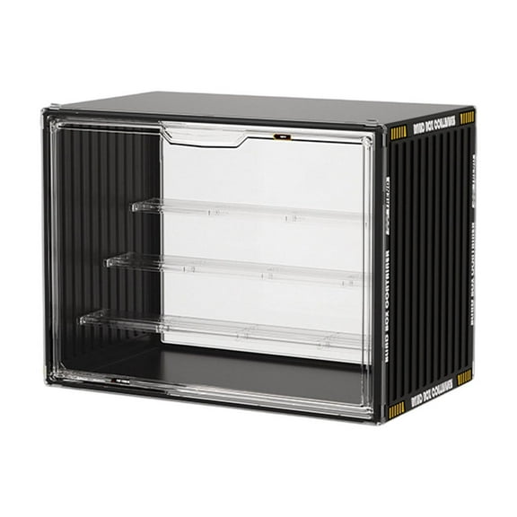 Medium Clear Action Figure Display Case with Removable Shelves Collectible Showcase Cabinet for Desk Shelf Decor