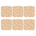 thumbnail image 2 of Pofeuu Autumn Mushrooms Print Leather Coasters Set of 6, Round Cups Mugs Mat Pad for Home Kitchen Heat Resistant Drink Coasters,Square, 2 of 7