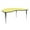 Yellow, variant on Flash Furniture 48''W x 72''L Kidney Yellow Thermal Laminate Activity Table - Standard Height Adjustable Legs
