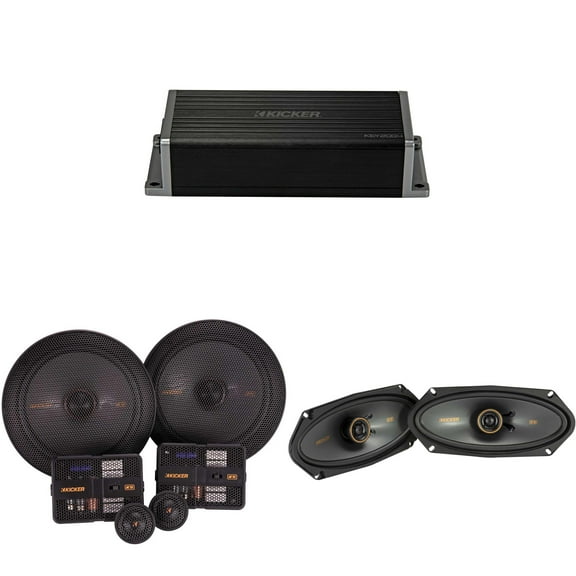 Kicker 47KEY2004 4-Channel DSP Smart Amp w/ 51KSS 6.75" & 4x10" Audio Upgrade Bundle