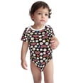 thumbnail image 2 of Yiaed Rainbow Flowers Print Infant Climbing Short Sleeve Onesie One-Piece Baby Bodysuit Clothes 0-12 Months -6 Months, 2 of 6