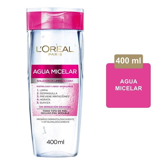L'Oreal Paris Agua Micellar 5-in-1 Cleansing Shampoo, 400 mL Bottle