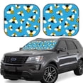 thumbnail image 2 of Picia Flying Bees 2 Piece Car Windshield Sun Shade Foldable | Foldable Sun Shield for Front Window Blocks UV Rays and Keeps Your Vehicle Cool-Small, 2 of 7
