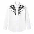 thumbnail image 4 of SRZYMJ Western Shirts for Men Cowboy Pearl Snap Long Sleeve Embroidered Country Shirts Casual Work Slim Fit Button Down Outfits, 4 of 4