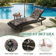 thumbnail image 5 of Outdoor Chaise Lounge Chair Cushion 75.98" x 22.83" Waterproof, High-Density Foam, Adjustable Straps, Patio Pool Deck Furniture Cushion (Ethnic Style), 5 of 18