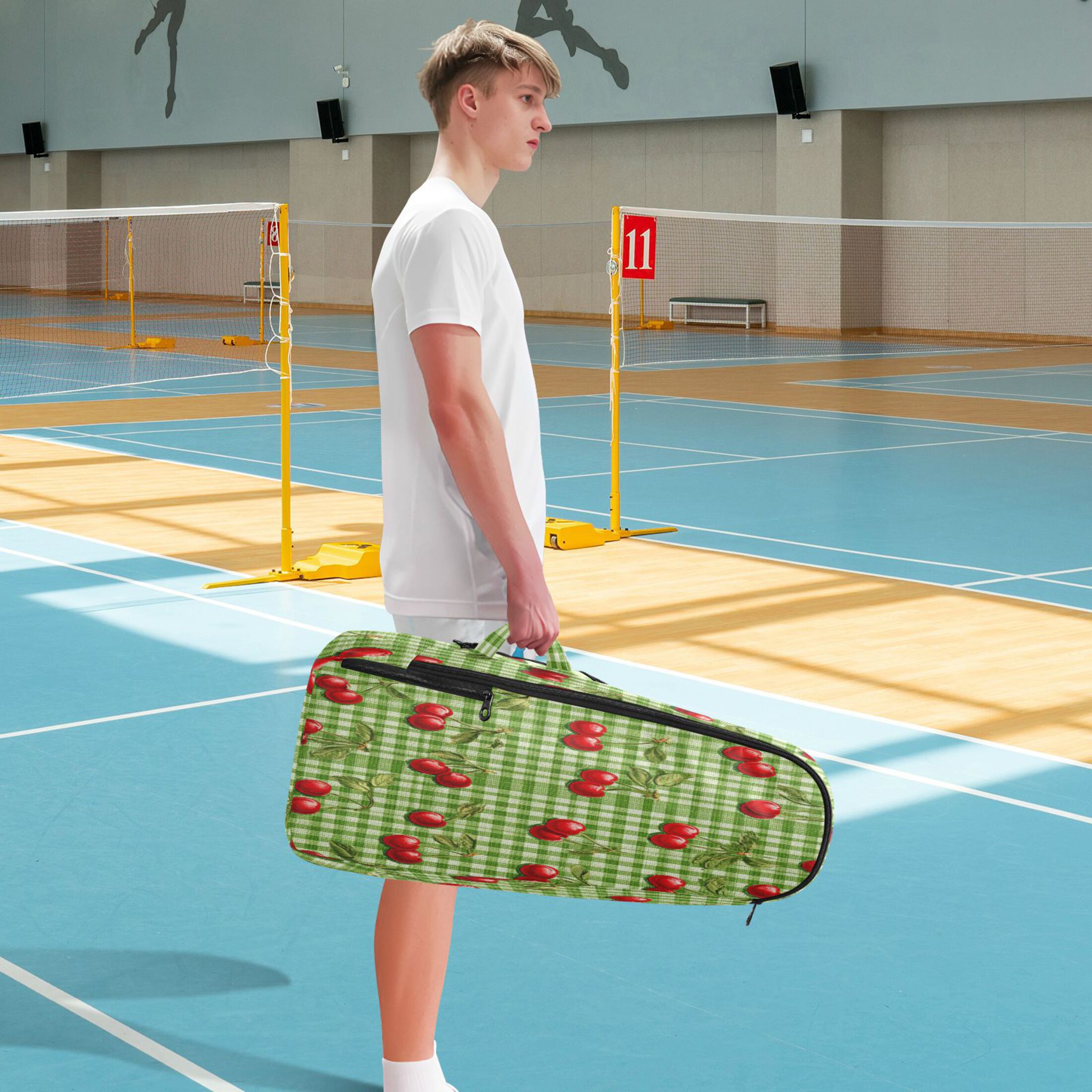 2 Racquet Holder Tennis Backpack Tennis Racket Covers Gym Bags Inspiration Cherry Painting
