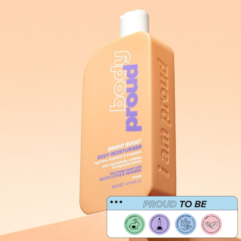 Body Proud Bright Boost Body Moisturizer with Niacinamide, 12.17