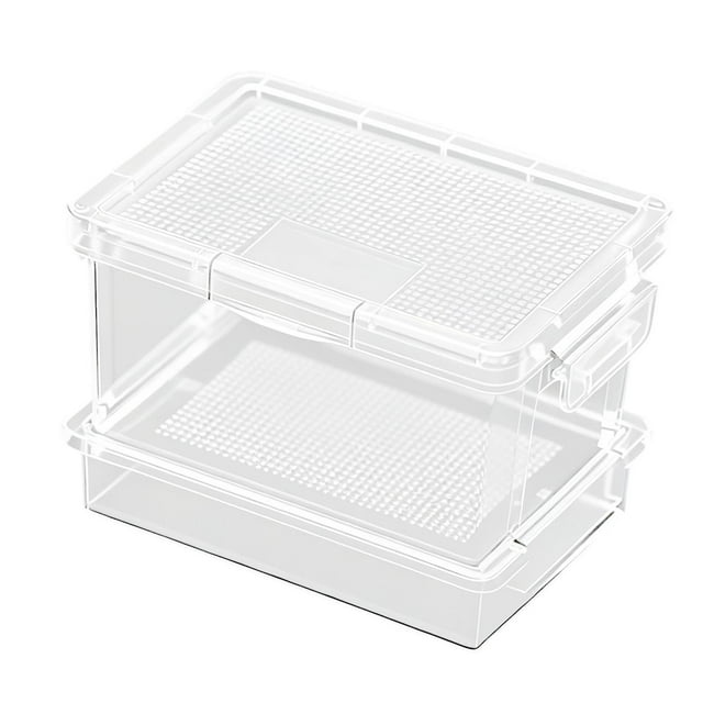 Caja de alimentación para reptiles, contenedor de incubación, ligero, fácil de limpiar, jaula para grillos, comedero para gusanos de grillo