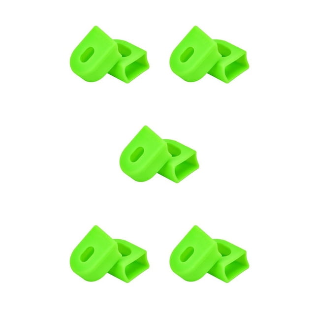 Greeniant 1 par de protectores de manivela de bicicleta, tapas universales para bielas de bicicleta, funda de goma, cubierta sólida, piezas de Verde 5piezas
