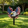thumbnail image 4 of Darzheoy 4th of July Outdoor Decorations, Patriotic Wall Art Ornament, Handcrafted Metal Wall Art Decoration, Outdoor Weatherproof Home Accent for Yard, Porch, Front Door, Garden, Patio, 4 of 6