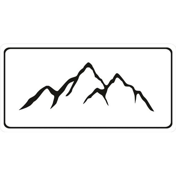 Mountain Silhouette Photo License Plate