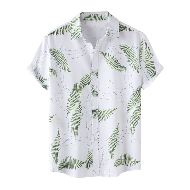 XDZJLR Mens Shirts for Short Sleeve Button Down Tropical Summer Beach Shirts for Men