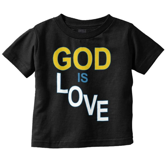 Religious Christian God is Love Toddler Boy Girl T Shirt Infant Toddler Brisco Brands 6M