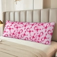 thumbnail image 2 of Fotbe Breast Cancer Ribbons Awareness Funda para Almohada Corporal con Diseño, Funda de Microfibra Ultrasuave de 20x54 Pulgadas, Ropa de Cama Elegante, 2 of 7