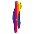 thumbnail image 4 of successthop Mardi Gras Leggings for Women Rainbows Stripe Soft Sleepwear Comfortable Pants Colorful Winter Shapewear L, 4 of 6