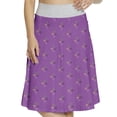 thumbnail image 1 of Women's Mardi Gras Fleur de Lis Fat Tuesday A-line Printed Skirt Casual Wear, 2XL, Violet Multicolor, by Ambesonne, 1 of 1