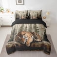 thumbnail image 2 of Castle Fairy Tiger Animal Twin Bedding Sets for Female Men,Abstract Bedding Comforter Set, 2 of 8