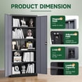 thumbnail image 5 of Letaya Metal Garage Storage Cabinets with Lock Door and Adjustable Shelves, Steel Tool Cabinets for Home,Office,Warehouse Organisieren (Black Grey, 72" H), 5 of 16
