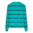 thumbnail image 4 of PNTUTB Women's Fashion Striped Oversized Soft Cardigan with Zipper Long Sleeve Jacket&Flash Picks, 4 of 6