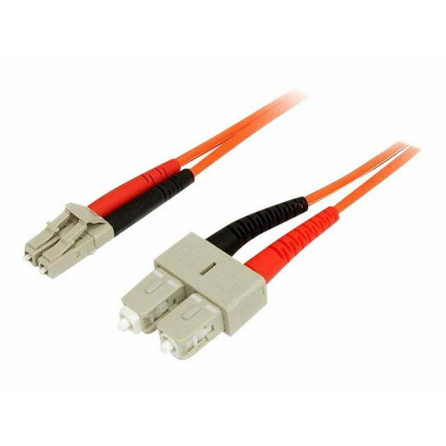 StarTech.com 2m Fiber Optic Cable - Multimode Duplex 50/125 - LSZH - LC/SC - OM2 - LC to SC Fiber Patch Cable - Network cable - LC multi-mode (M) to SC multi-mode (M) - 2 m - fiber optic - duplex - 50 / 125 micron