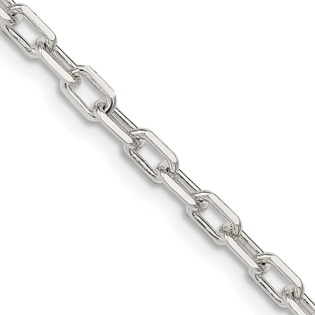 925 Sterling Silver 3.5mm Long Link Cable Chain Necklace Pendant Charm