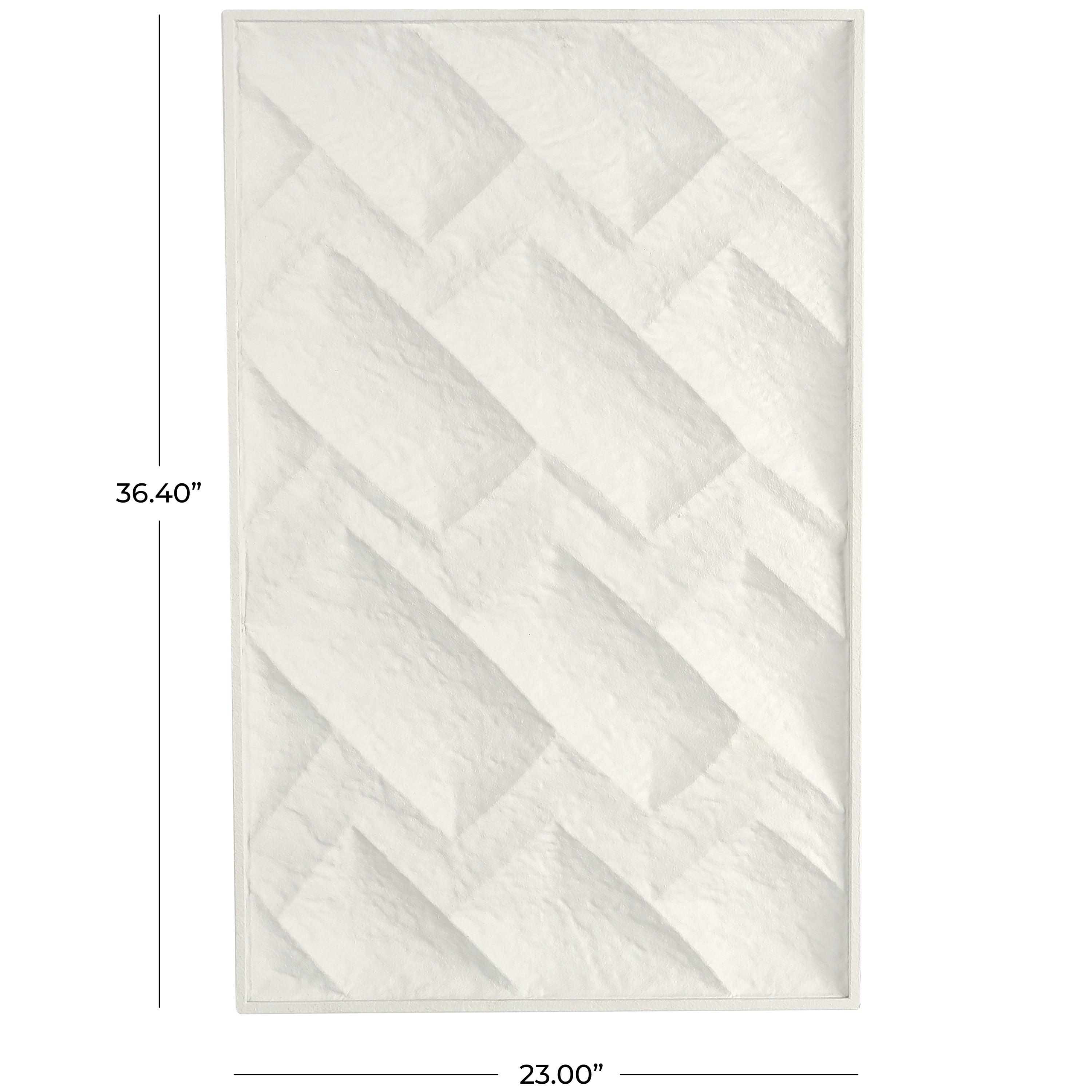 DecMode White Metal Dimensional Geometric Wall Decor