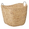 thumbnail image 1 of Cesta de almacenamiento Deco 79 Seagrass hecha a mano con asas de metal, 1 of 9