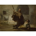 thumbnail image 2 of Francisco de Goya 18x14 Gold Ornate Wood Frame and Double Matted Museum Art Print Titled - Friar Pedro Clubs El Maragato with the Butt of the Gun (C. 1806), 2 of 4