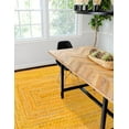 thumbnail image 7 of Unique Loom Braided Chindi Collection Area Rug - Layer (4' 1" x 6' 1" Rectangle Yellow Orange/Orange), 7 of 7