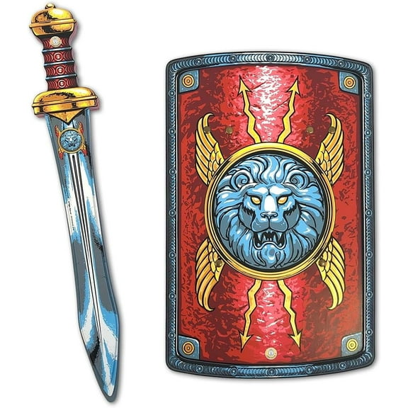 Liontouch - Roman Legionary Gladius Sword & Scutum Shield - Age 3-8 Years | Historical Dress Up Set