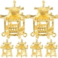 thumbnail image 1 of 6 Pcs Charmes en Alliage pour Fabrication de Bijoux DIY avec Forme de Pavillon, 1 of 9