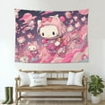 Hello Kitty Cartoon Tapestry Bedroom Poster Beautiful Room Decor Flag