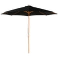 thumbnail image 1 of Outsunny 10' x 8' Round Wooden Patio Umbrella with Bamboo Rib for Outdoor, 1 of 10