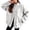 White, variant on Women's Fashion Casual Loose Fit Streetwear Stand Collar Jacket Outerwear Coat For Daily Leisure Activities