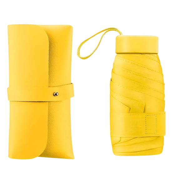 GASTROPOD Travel Mini Compact Umbrella,Parasol UV Sun Protection,Portable Totes Umbrella/Lightweight Pocket Purse Umbrella for Men Women Kids Rain & Sunproof Fits in Purse/Backpack,Yellow
