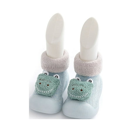 

UKAP Baby Walking Shoe First Walker Socks Slipeprs Prewalker Floor Sock Shoes Comfort Soft Sole Toddler Pull On Breathable Light Blue 7.5C