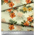 thumbnail image 2 of Soimoi Poly Georgette Fabric Floral & Leaves Tropical Decor Fabric Printed Yard 52 Inch Wide, 2 of 2