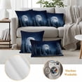 thumbnail image 6 of Outdoor Pillow Covers Winter Woods Landscapes Waterproof Pillow Cases 18x18 Set of 2, Abstract Moon Night View Throw Pillow Cover Pillowcase for Patio Balcony Couch Garden, 6 of 9