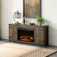 thumbnail image 2 of Newboti Furniture Rustic Oak Fireplace 87338, 2 of 5