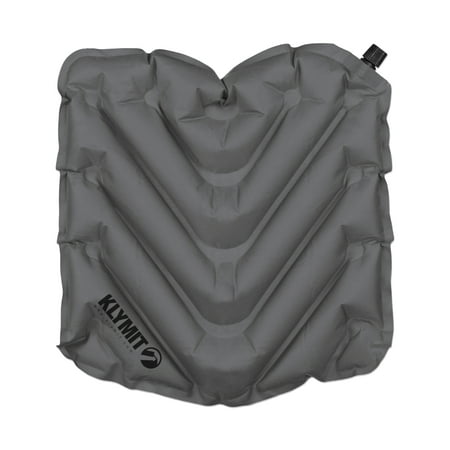 UPC: 0846647005509 | Klymit V Seat Inflatable Air Cushion (14.5×13.5×1.5in  2.6oz)  Gray