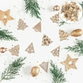 thumbnail image 3 of Myenne 100 Unfinished Wooden Ornaments DIY Blank Wood Xmas Tree Slices Cutout Rustic Piece For Festive Holiday Xmas Tree Hanging Decor Mixed Pattern, 3 of 10