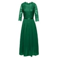 thumbnail image 4 of Women's Elegant Floral Lace 3/4 Sleeve Bridesmaid Formal Maxi Dress, 4 of 6