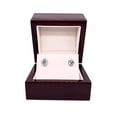 thumbnail image 3 of 14k White Gold Round Moissanite Stud Earrings (1 1/2ct TGW, 6mm, G-H) Bezel-set, Screw-Back by Diamond Wish, 3 of 4